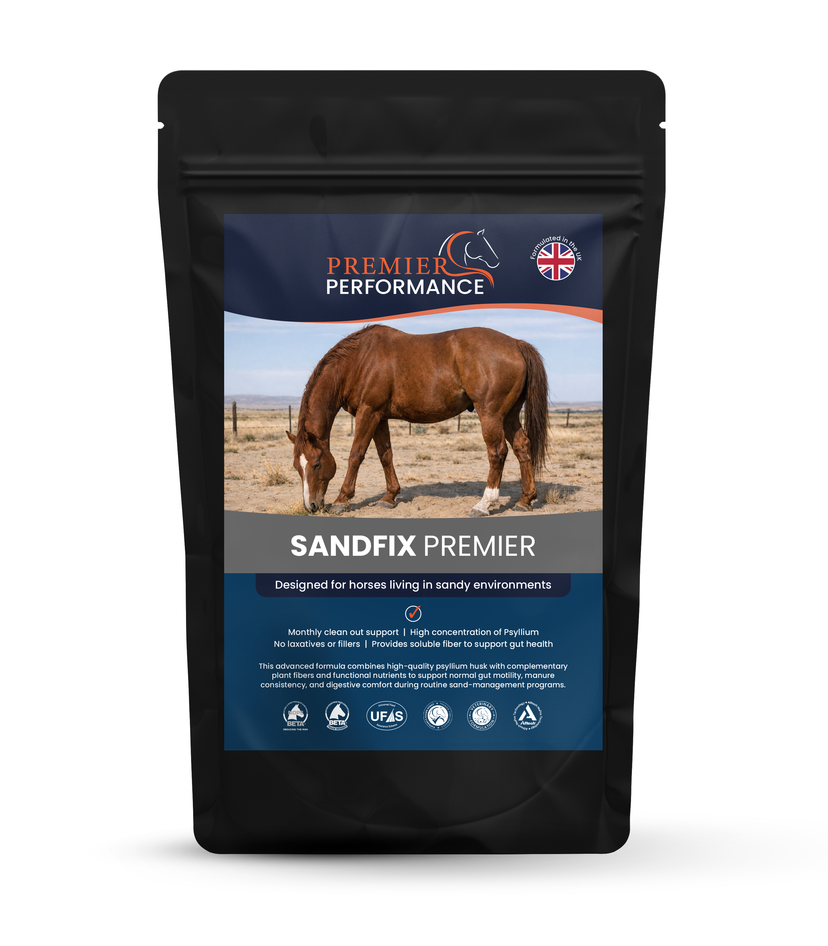 Premier Performance Sandfix Premier package for horses on a white background